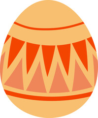 Easter eggs with colorful elements flat vector hand drawn