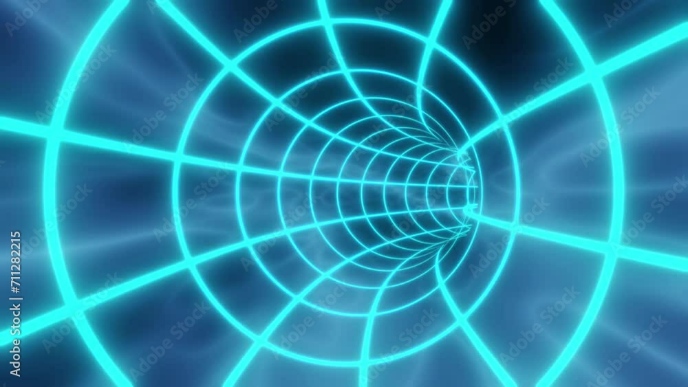 Wall mural worm hole motion tunnel background loop