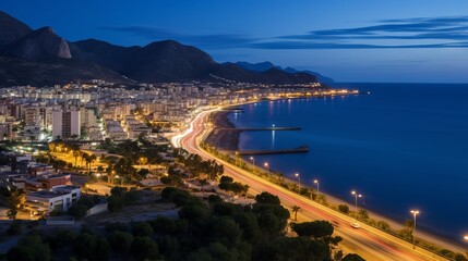 Albir town: a scenic resort city on the mediterranean coast of spain - obrazy, fototapety, plakaty