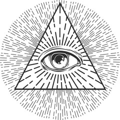 Amulet evil protection magic eye pyramid triangle