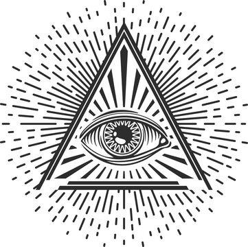 Evil protection magic eye mason pyramid triangle
