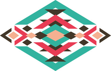 Mexican tribal pattern, aztec style ornament