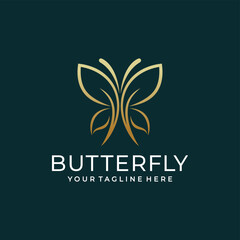 Butterfly logo icon design template 