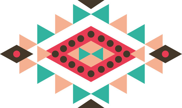 Mexican embellishment aztec style ornament pattern
