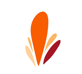 orange flower logo orange abstract elemen festival