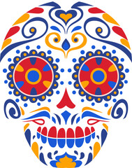 Candy skull calavera, Dia de los Muertos character