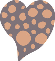 valentine heart Vintage, retro style image elements.