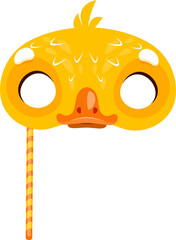 Chicken head mask isolated cartoon cock hen bird © Vector Tradition