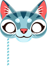 Leopard, gerard wild cat face carnival party mask © Vector Tradition