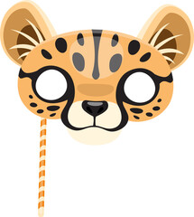 Leopard, gerard wild cat face carnival party mask © Vector Tradition