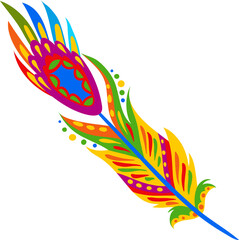 Thanksgiving day feather, Cinco de Mayo decor icon