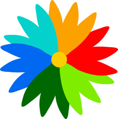 Bright decorative floral ornaments kaleidoscope