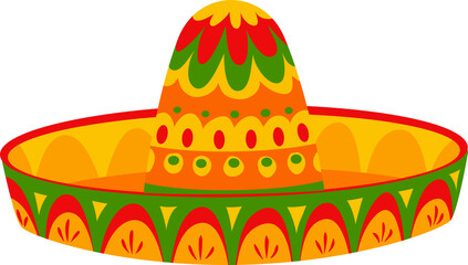 Straw hat mariachi musician, Mexican sombrero hat