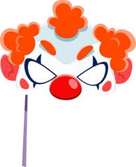 Scary zombie clown Halloween face mask, props