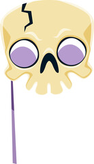 Skull cartoon Halloween photo booth mask