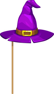 Cartoon witch hat Halloween props photo booth mask