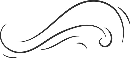 Air wind doodle motion gust, isolated airflow