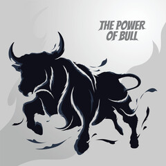 bull power splash shadow siluouette