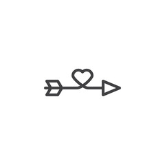 Heart Arrow line icon