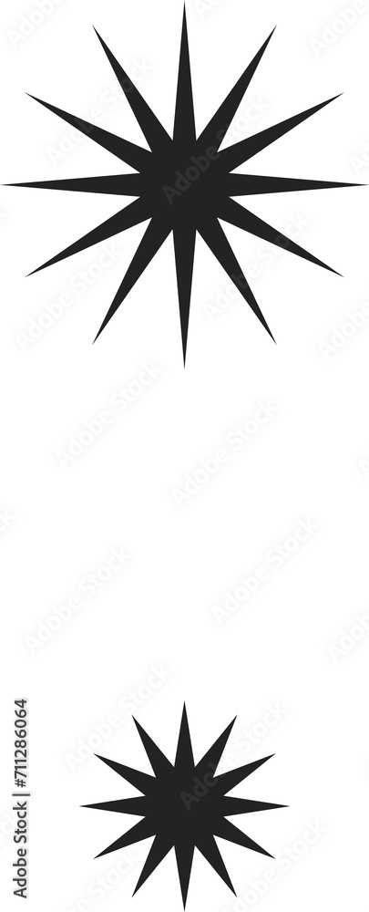 Poster sparkling and twinkling star light or starburst