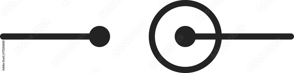 Aufkleber minimalist line and circle with dot design