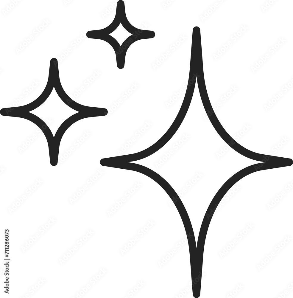 Poster magic glint stars twinkle and sparkle element