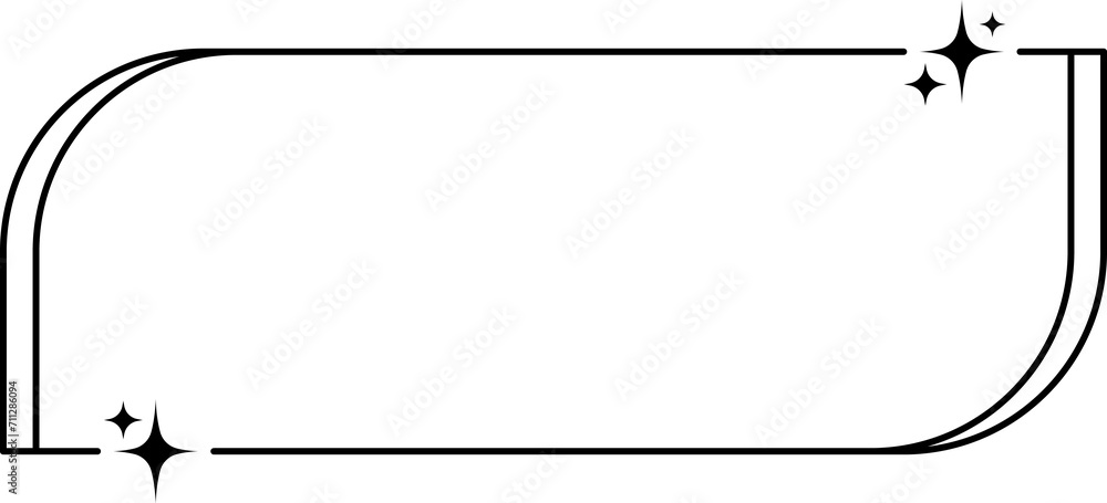 Poster bohemian simple geometric frame with star sparkle