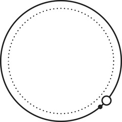Minimalist circle frame with dots, trendy border