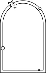 Trendy frame with stars sparkle and twinkle design