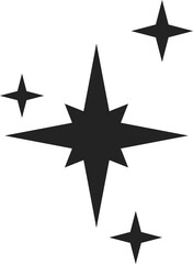 Twinkle minimal star shapes, sparkle decoration