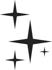 Glowing stars effect, twinkle and sparkle design