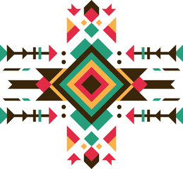 Mexican tribal ornament, embroidery motif