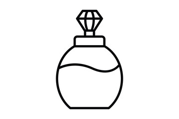 Perfume bottle icon. icon related to fragrance and perfumery. line icon style. element illustration