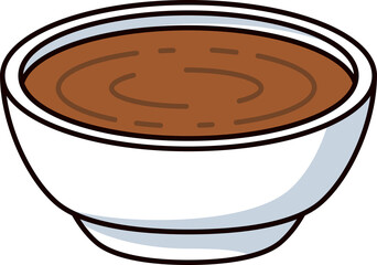 Milk chocolate in sauce bowl, spread