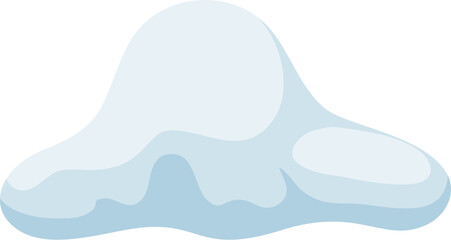 Snowy pile, hill of snow or snowdrift element
