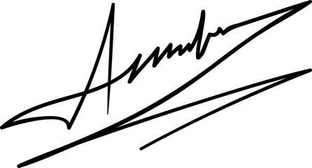 Personal signature with last name, autograph - obrazy, fototapety, plakaty