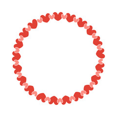 Obraz premium Vector hand drawn hearts border and frame design