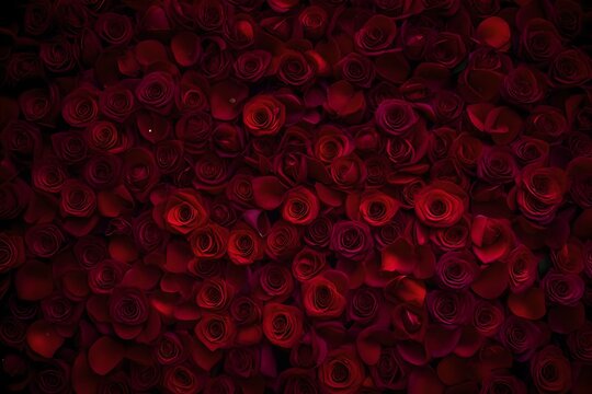 abstract background with red roses flower