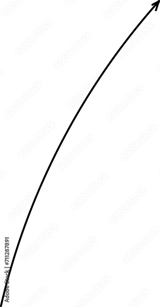 Poster Simple vertical curvy arrow with pointer