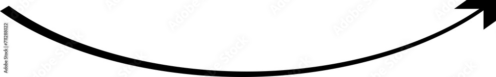 Poster Curvy rounded line with arrowhead pointer