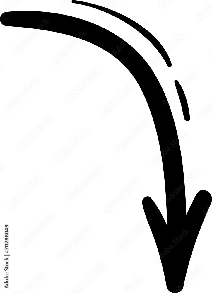 Poster pointer showing down, bottom direction