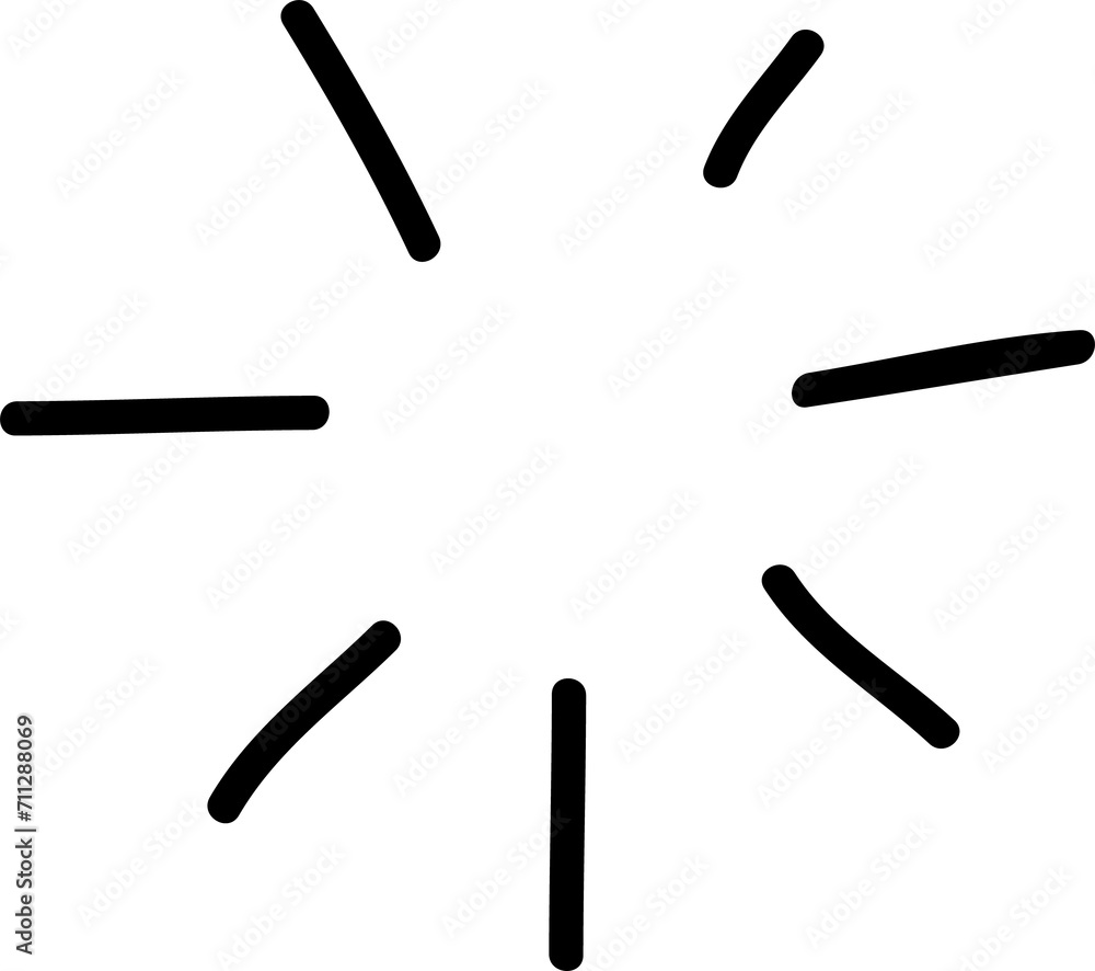 Poster simple circular element with rays, sun effect