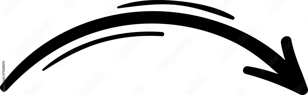 Poster motion element of arrow pointing right