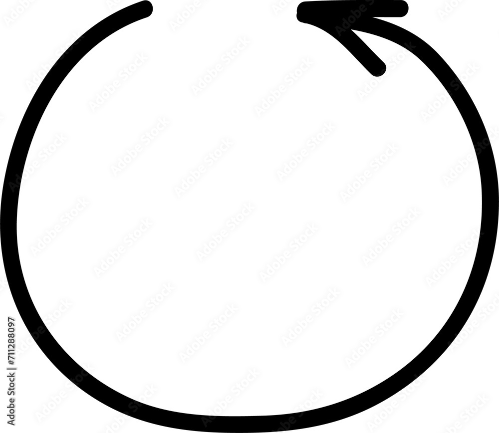 Poster repeat doodle element, circle with arrow