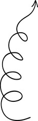 Doodle scribble of vertical arrow line