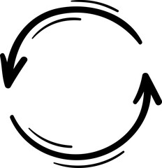 Current or stream direction, repeating circle