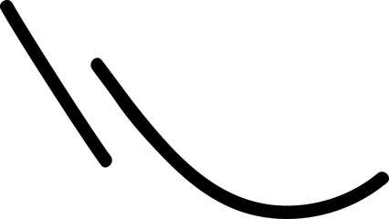 Motion bold line, curvy shape movement