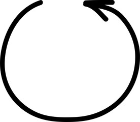 Repeat doodle element, circle with arrow