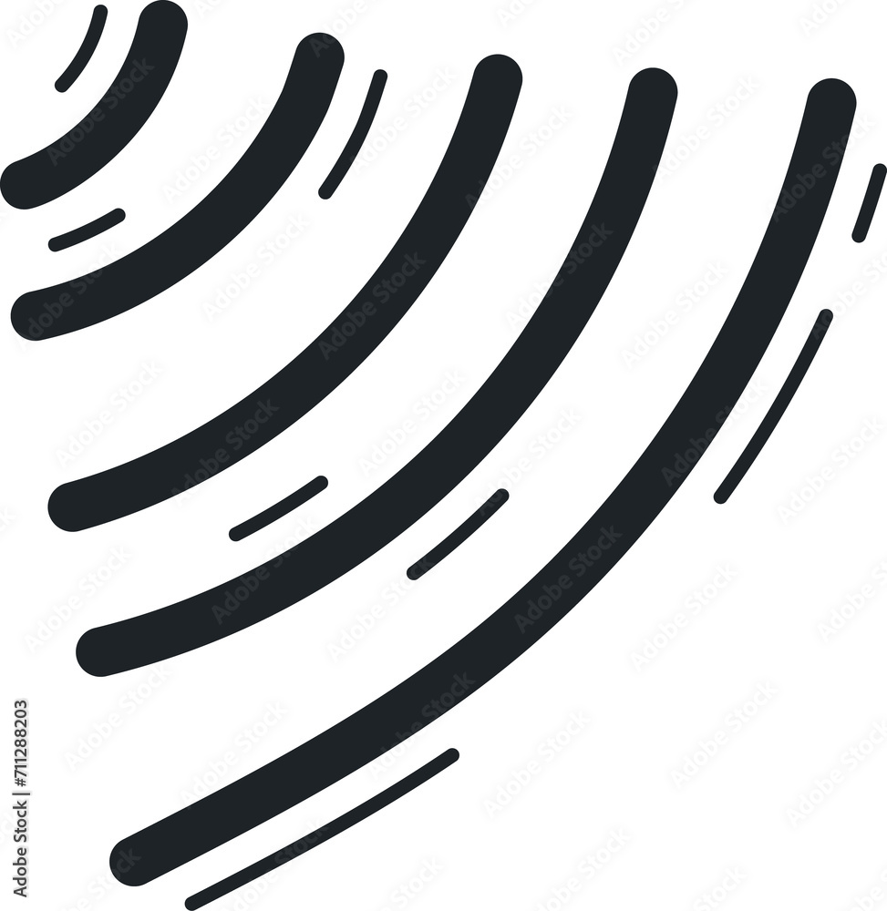 Poster doodle lines effect of speed or motion