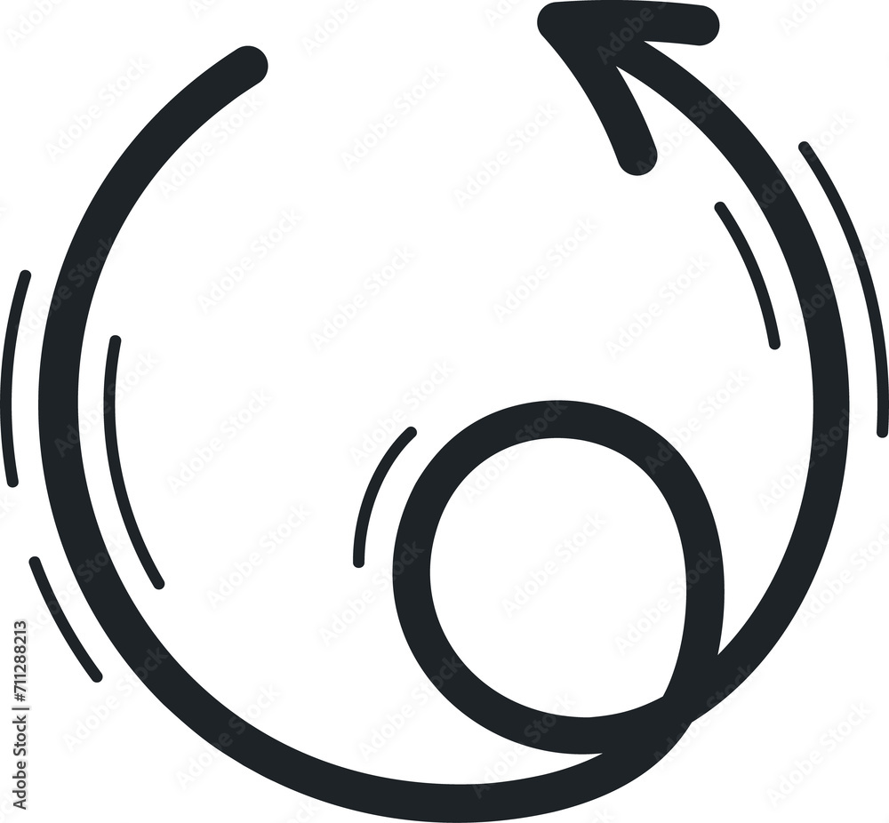Poster Circle arrow, movement and motion line